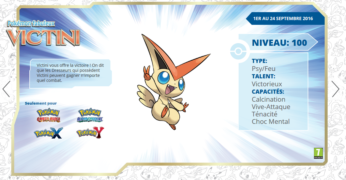 La distribution de Victini commence déjà !