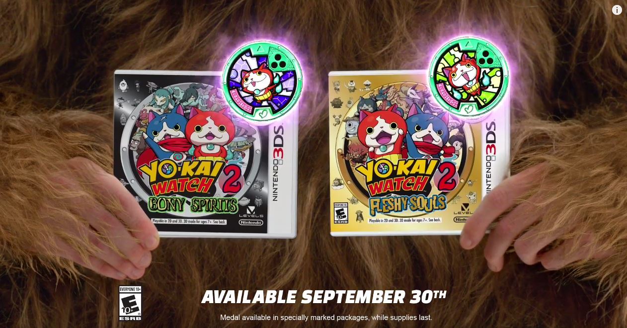 Yo-kai Watch 2 fait sa pub aux Etats-Unis sur 3DS