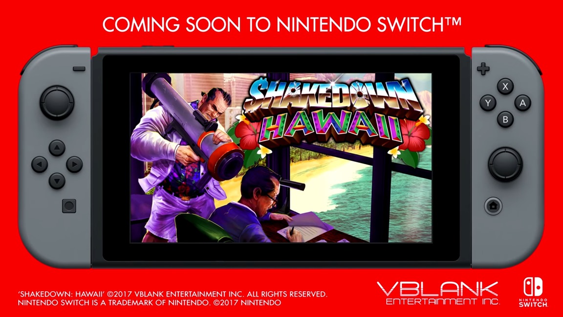 Shakedown Hawaii sortira en premier sur Nintendo Switch + trailer