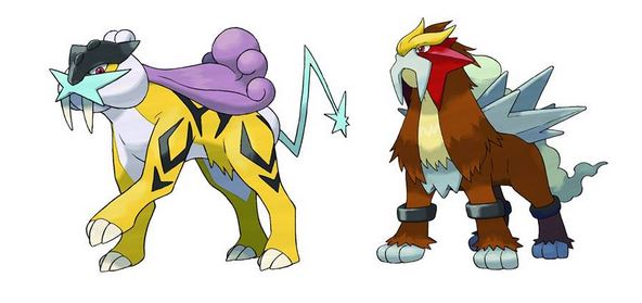 Les incroyables Pokémon légendaires Raikou et Entei débarquent en avril !