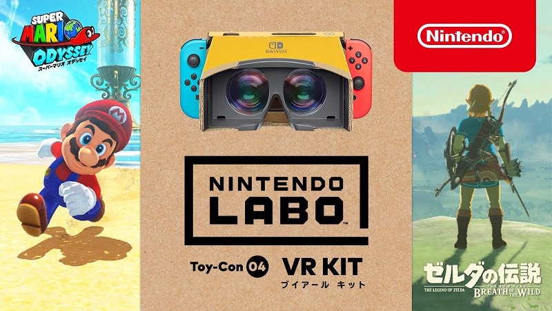 Super Mario Odyssey et Zelda Breath of the Wild en réalité virtuelle avec Nintendo Labo