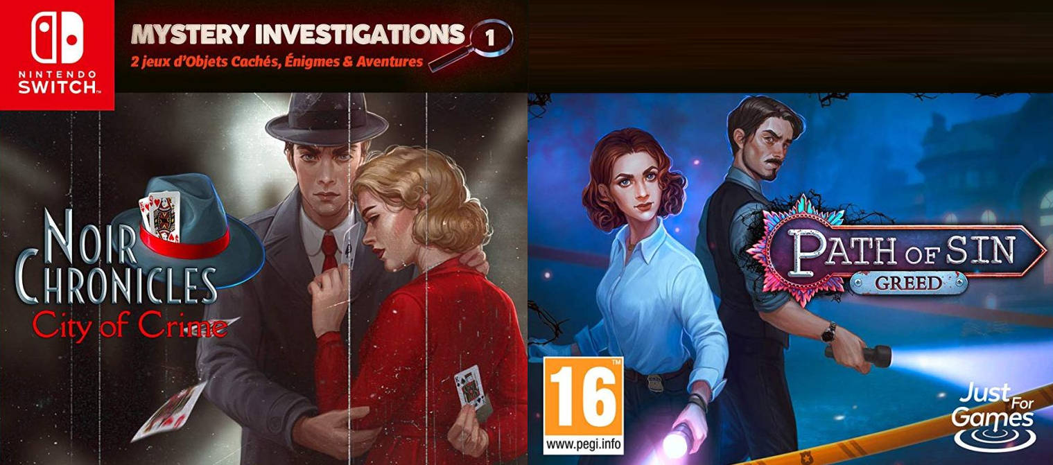 Noir Chronicles : City of Crime et Path of Sin : Greed arrivent sur Nintendo Switch!
