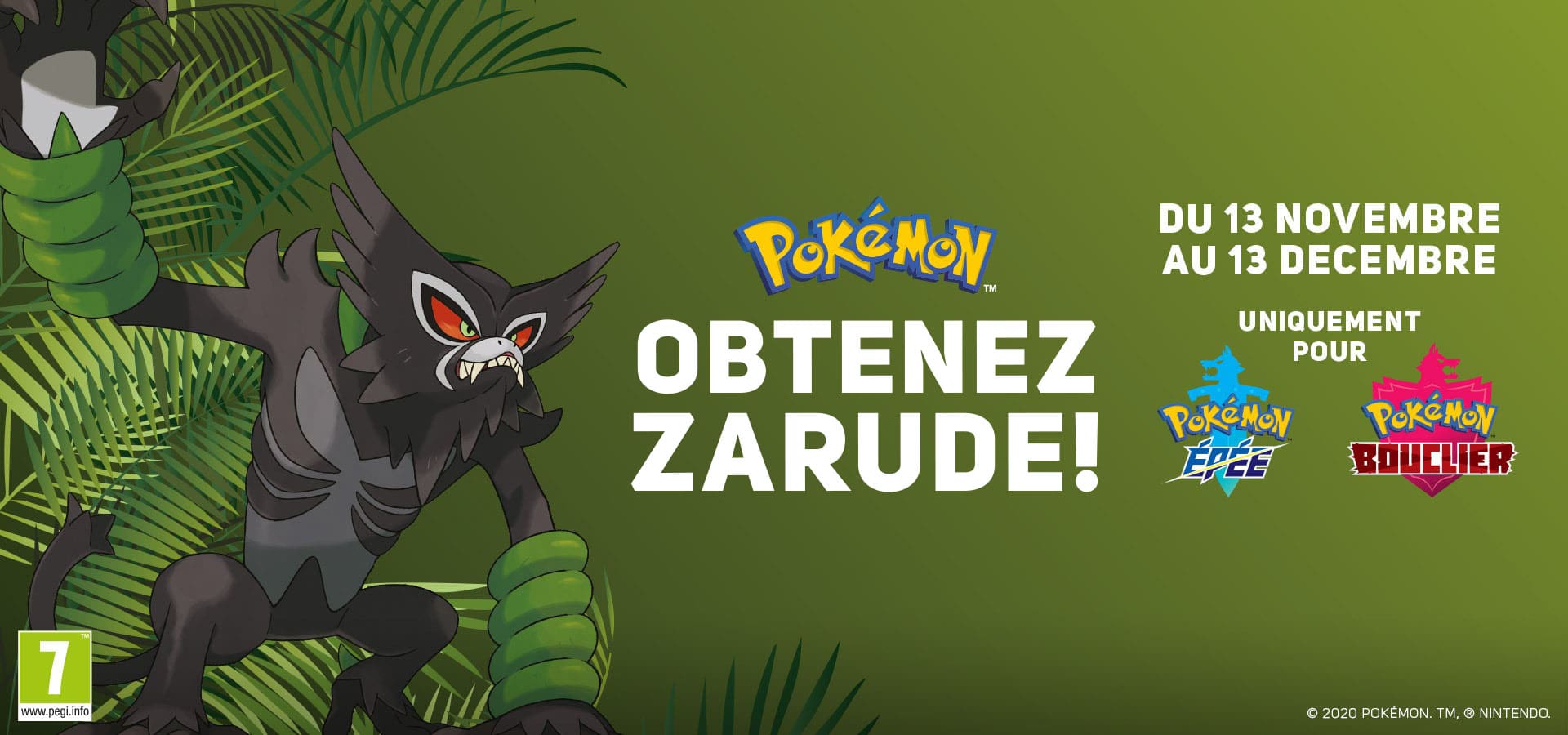 Obtenez Zarude Le Pokemon Fabuleux Sur Les Versions Epee Et Bouclier Nintendo Town Fr