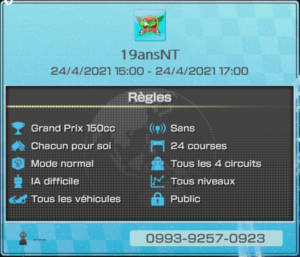 Règle tournoi Mario Kart