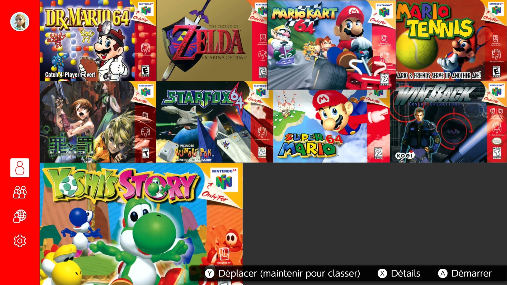 Comment passer les jeux Nintendo 64 du Nintendo Switch Online en Français