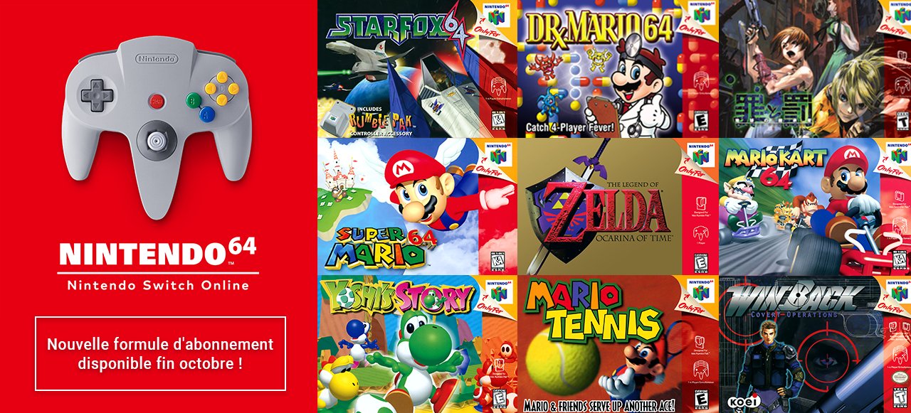 Des informations pour le Nintendo Switch Online + Pack additionnel (Nintendo 64 et Megadrive)