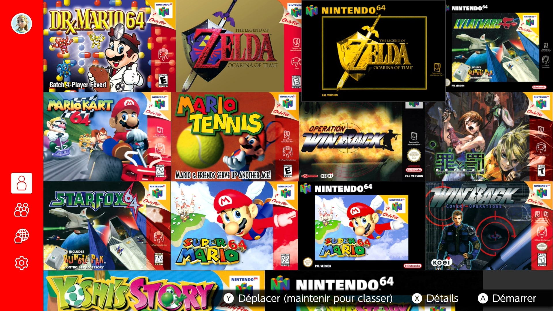 Comment passer les jeux Nintendo 64 du Nintendo Switch Online en Français