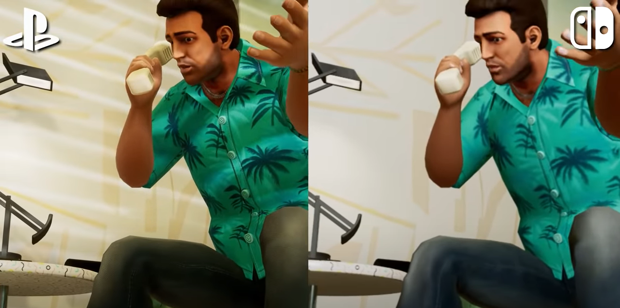 Comparatif vidéo de GTA versions Nintendo Switch et PS5