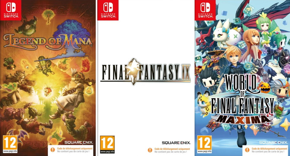 Final Fantasy IX, Legend of Mana et World of Final Fantasy Maxima en version physique sur Nintendo Switch, mais…