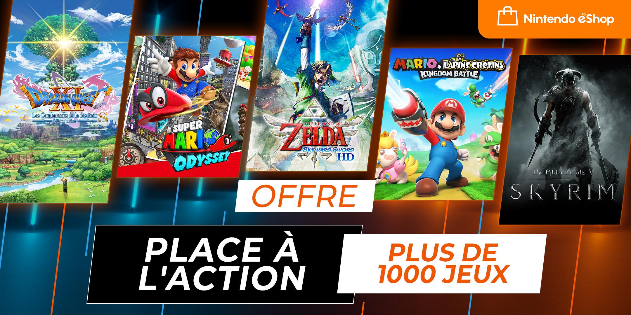 Ne manquez pas l’offre « Place à l’Action » et profitez de remises exceptionnelles sur plus de 1000 titres Nintendo Switch