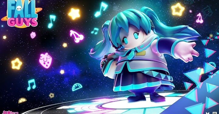 Fall Guys : la chanteuse virtuelle Hatsune Miku monte sur la scène principale du Blunderdome