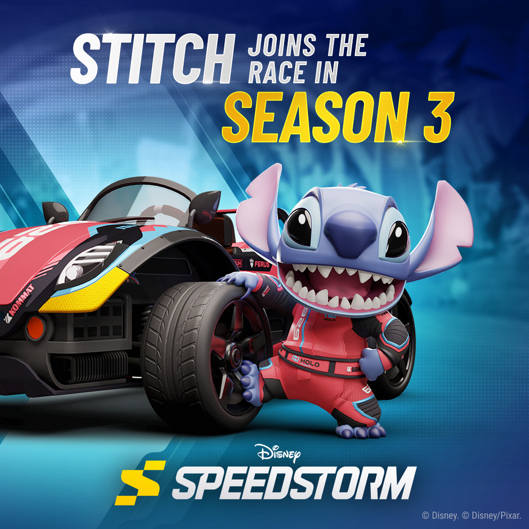 Nouvelle mise à jour de la saison 3 de Disney Speedstorm : Stitch s'apprête  à mâcher la piste !