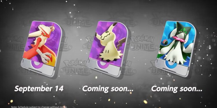 Miascarade, Mimiqui et Braségali arrivent dans Pokemon Unite