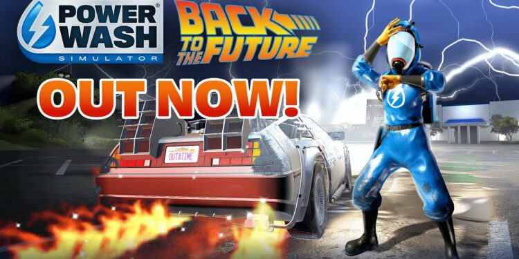 Le Pack spécial Retour vers le Futur pour POWERWASH SIMULATOR est disponible maintenant !