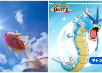 Magicarpe (Léviator) débarque sur Pokémon Unite