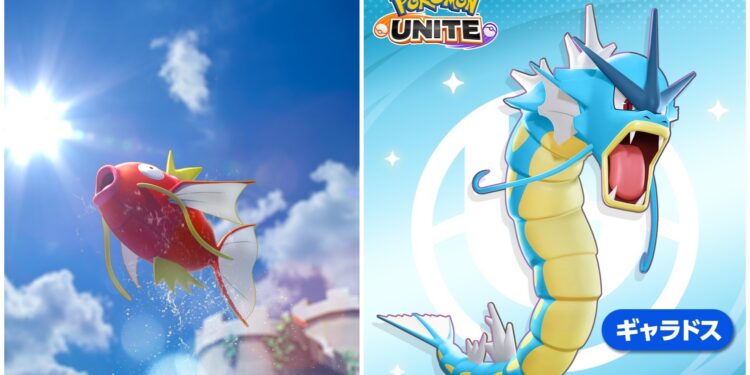 Magicarpe (Léviator) débarque sur Pokémon Unite