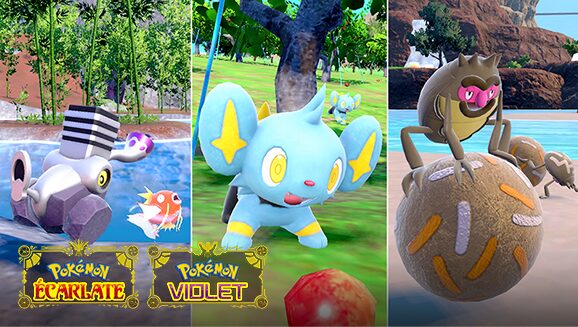 Attrapez Magicarpe, Lixy, Léboulérou et Vrombi lors d’apparitions massives dans Pokémon Écarlate et Violet