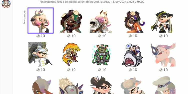 Des icônes Splatoon 3 ont été ajoutées au Nintendo Switch Online