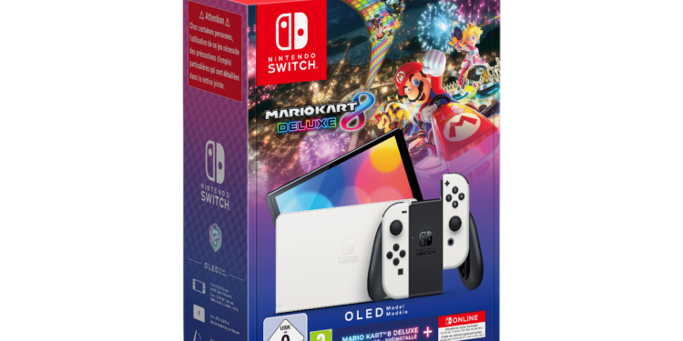 Le pack Nintendo Switch – modèle oled (blanc) avec Mario Kart 8 est disponible en Europe