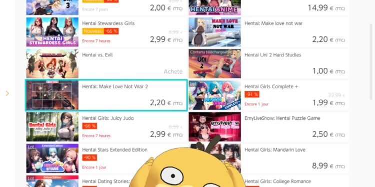 Nintendo semble s’attaquer aux abus sur l’eShop liés aux jeux hentai et autres scam