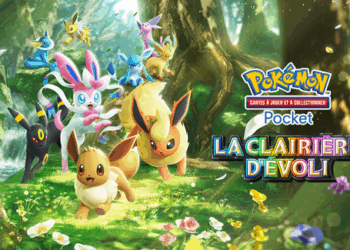 Évoli et ses évolutions au cœur du prochain Booster à thème du JCC Pokémon Pocket : La Clairière d’Évoli