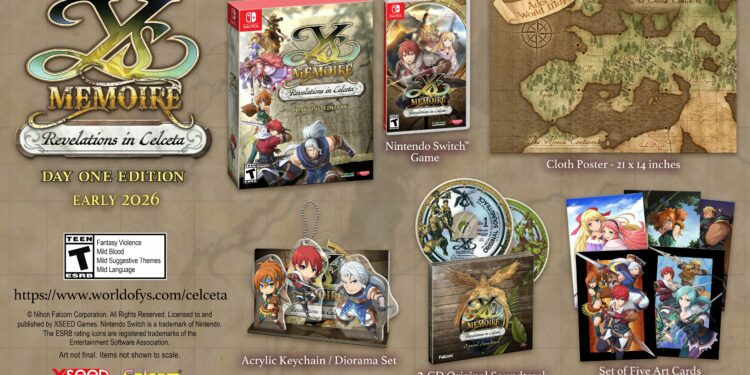 Ys Memoire: Revelations in Celceta arrive en Occident sur Nintendo Switch début 2026