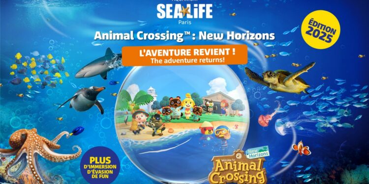 L’expérience Animal Crossing, présentée par SEA LIFE Paris Val d’Europe et Nintendo, revient du 18 octobre 2025 au 8 mars 2026