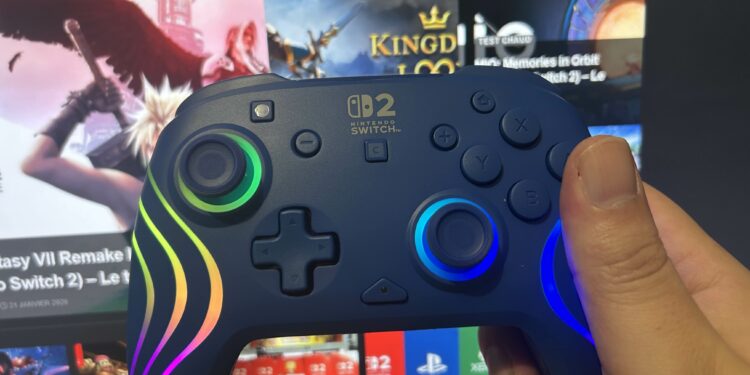 La manette sans fil Afterglow Wave sur Switch 2 : l’éclat qui rivalise avec le pro ?