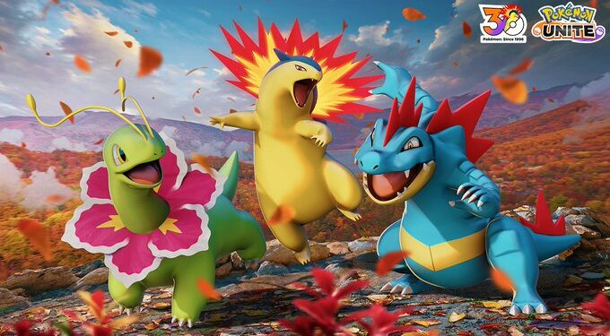 Pokémon UNITE accueille Méganium, Typhlosion et Aligatueur