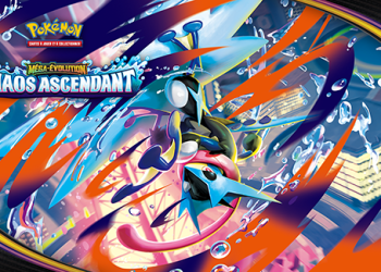 Méga-Amphinobi affronte Méga-Floette dans l’extension Chaos Ascendant du Jeu de Cartes à Collectionner Pokémon