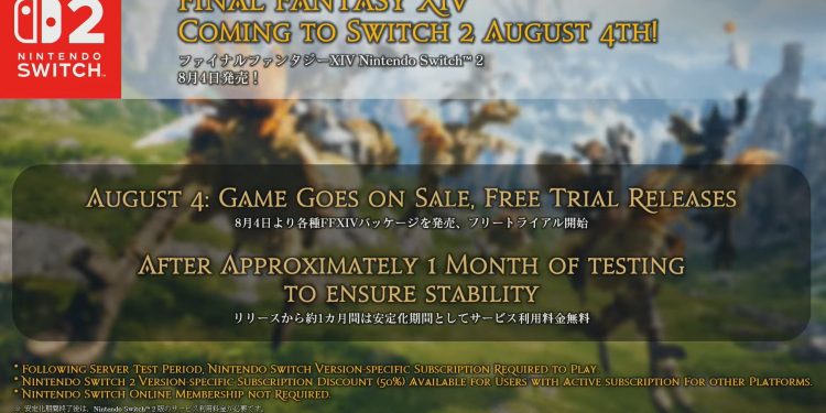Square Enix annonce l’arrivée de Final Fantasy XIV sur Switch 2 le 4 août