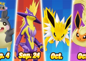 Quatre nouveaux Pokémon annoncés pour Pokémon UNITE avec Morpeko, Salarsen, Pyroli et Voltali