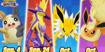 Quatre nouveaux Pokémon annoncés pour Pokémon UNITE avec Morpeko, Salarsen, Pyroli et Voltali